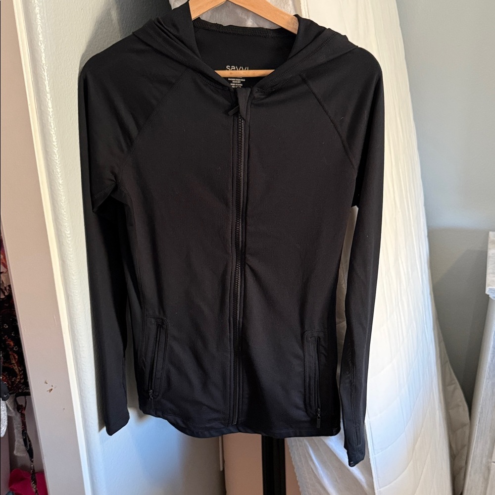 Savi Black Women's Hooded Jacket